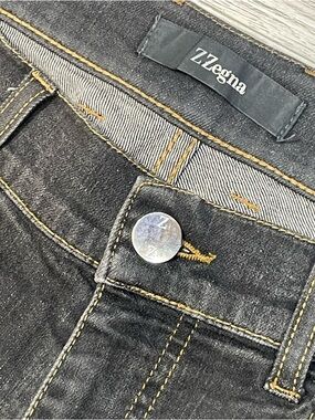 Z Zegna Men’s Black Slim straight denim